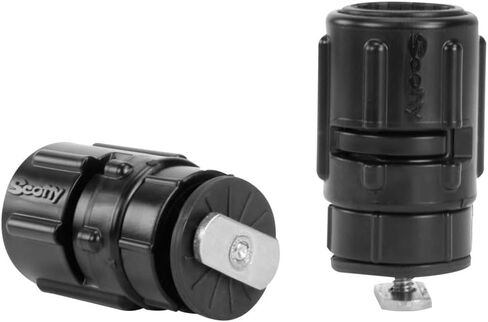 Scotty Fishing 0368 Fishfinder Mount, Black, Original Version & 438 Gear-Head Track Adapter, Black in Saudi Arabia