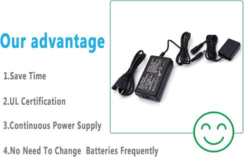 AC-PW20 Replcement AC Power Supply Adapter Kit Compatible for Sony Alpha NEX-5 NEX-5A NEX-5C NEX-5CA NEX-5CD NEX-5H NEX-5K A6300 A6500 A3000 A5000 Cameras (Replce Sony NP-FW50 Battery) in Saudi Arabia