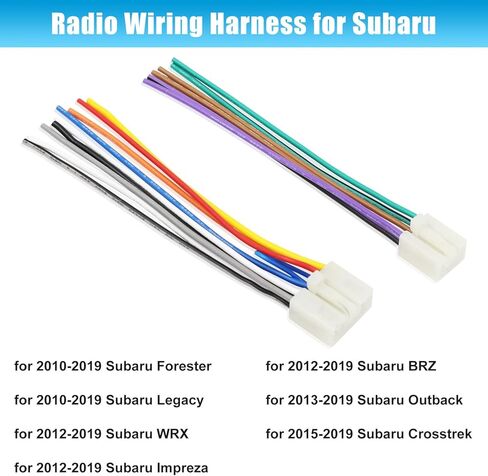 Fiegromech Car Radio Wiring Harness Replacement for 1992-2019 Toyota and 2010-2019 Subaru Stereo Wire Adapter Male Connector for Vehicle System (Non J B L) in Saudi Arabia