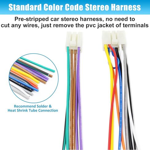 Fiegromech Car Radio Wiring Harness Replacement for 1992-2019 Toyota and 2010-2019 Subaru Stereo Wire Adapter Male Connector for Vehicle System (Non J B L) in Saudi Arabia