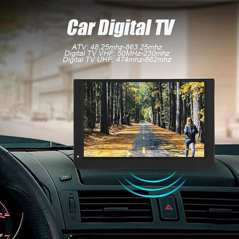 SYH&AQYE Portable TV LCD Monitor, 12in 1080P ATV/UHF/VHF Car Stereo Digital TV, High Sensitivity Tuner Car Radio Multimedia Player for Car Kids Travel in Kuwait