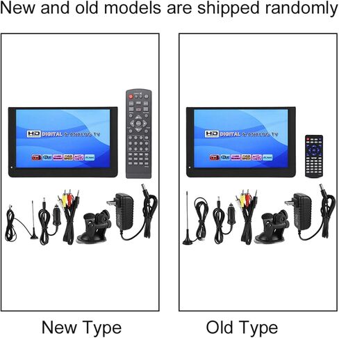 SYH&AQYE Portable TV LCD Monitor, 12in 1080P ATV/UHF/VHF Car Stereo Digital TV, High Sensitivity Tuner Car Radio Multimedia Player for Car Kids Travel in Kuwait