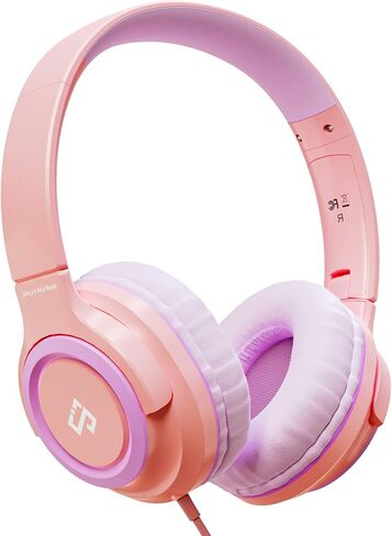 INFURTURE Kids Headphone for School with Microphone, Pink Wired Headphones in Kuwait
