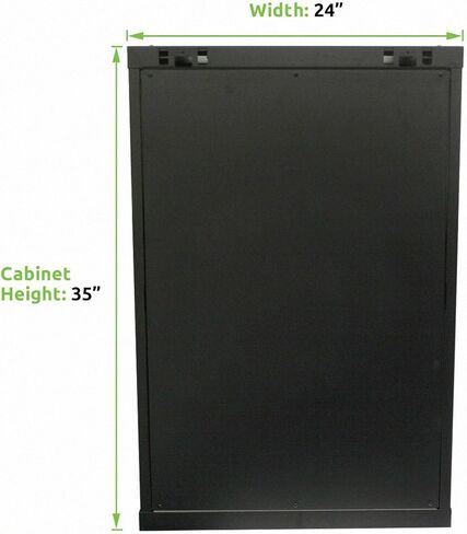 Navepoint 18U Deluxe IT حاوية خزانة مثبتة على الحائط مقاس 19 بوصة رف شبكة الخادم مع قفل باب زجاجي مقاس 16 بوصة باللون الأسود العميق مع أرفف in Saudi Arabia