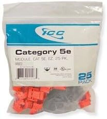 IC107E5CRD - 25PK Cat5 Jack - Red in Saudi Arabia