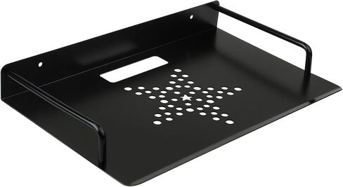 Alumimum Alloy Wall Mount Shelf Bracket for TV Accessories WiFi Router TV Box Set Top Box (Black, 11.2'' x 8.2'') in Kuwait