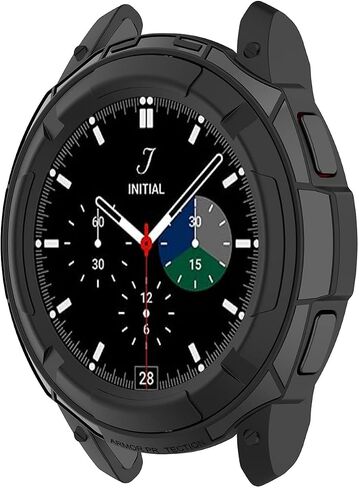 Bezel Case Compatible with Samsung Galaxy Watch 4 Classic 42MM 46MM Watch Rotatable Bezel Inserted Cover Protector for Galaxy Watch 4 Classic Case (Black, 42mm) in Kuwait