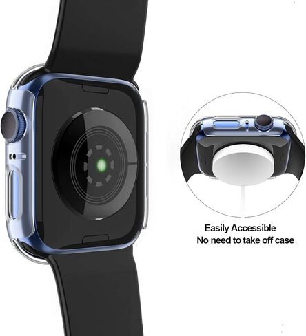 2 Pack Case for Apple Watch Series 3/2/1 38mm Screen Protector,Starlight | BHARVEST Cover with Tempered Glass Screen Protector for Apple Watch 38mm,Hard PC Bumper Scratch Resistant,Full Coverage in Kuwait