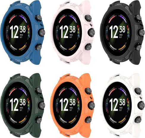 Compatible for Fossil Gen 6 42MM 44MM Case Protective Bumper Cover Case for Fossil Gen 6 Smartwatch Accessories (Gen 6 42MM, 6Colors) in Saudi Arabia