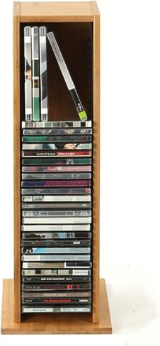 حامل أقراص DVD CD، صندوق تخزين الأقراص المضغوطة، تصميم جذاب وأنيق - حامل الأقراص المضغوطة يحمل 39 قرصًا مضغوطًا: ضعه على الرف، منظم تخزين الوسائط، منظم تخزين الوسائط in Kuwait