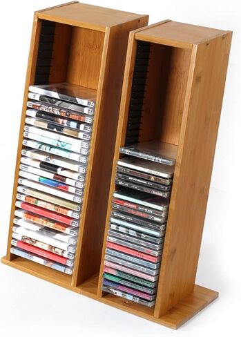 حامل أقراص DVD CD، صندوق تخزين الأقراص المضغوطة، تصميم جذاب وأنيق - حامل الأقراص المضغوطة يحمل 39 قرصًا مضغوطًا: ضعه على الرف، منظم تخزين الوسائط، منظم تخزين الوسائط in Kuwait