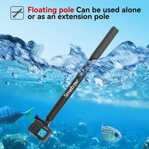 Smatree 86.6" Selfie Telescopic Stick for DJI OSMO 360/Osmo Action 6 | for Insta360 X5,GoPro Max 2/Hero 13/12/11/10,Osmo Action 5 Pro,AKASO EK7000,7.2ft Pole Compatiable with Camera and Phone in Kuwait
