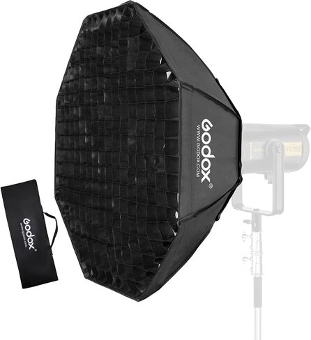 Godox Octagon Softbox 47" 120cm Bowens Mount and Honeycomb Grid Softbox for Monolight Photo Studio Strobe Lighting in Saudi Arabia