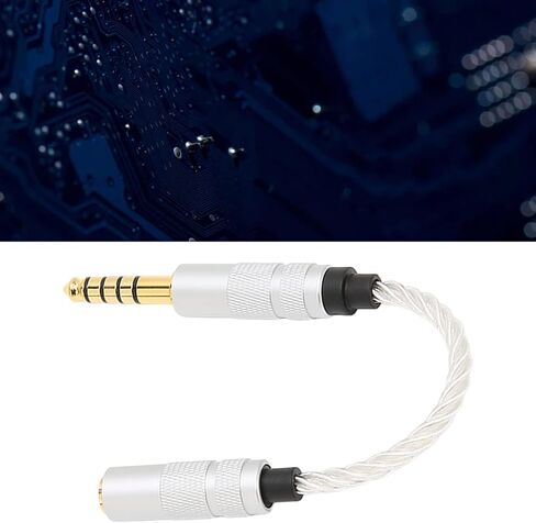 Tgoon 4.4mm Balanced to 3.5mm Stereo Cable, Prevent Interference Compact Clear Outer Skin Headphone Adapter Cable for Sound Player Audio Cable Extension Cords Electronics in Kuwait