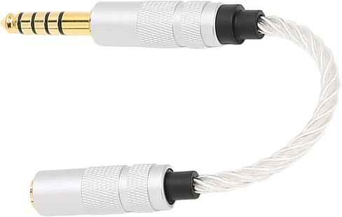 Tgoon 4.4mm Balanced to 3.5mm Stereo Cable, Prevent Interference Compact Clear Outer Skin Headphone Adapter Cable for Sound Player Audio Cable Extension Cords Electronics in Kuwait