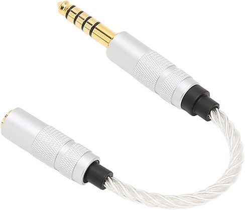 Tgoon 4.4mm Balanced to 3.5mm Stereo Cable, Prevent Interference Compact Clear Outer Skin Headphone Adapter Cable for Sound Player Audio Cable Extension Cords Electronics in Kuwait