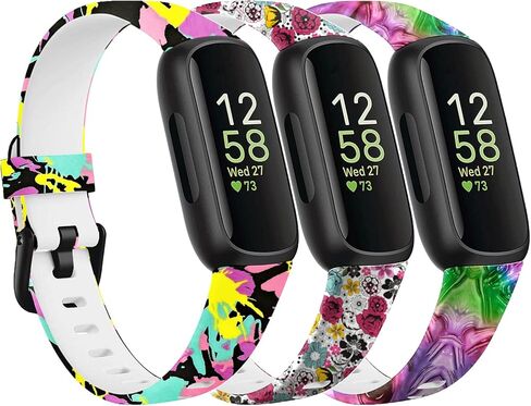 Ybludiy 3 عبوات متوافقة مع Fitbit Inspire 3 Bands، أساور رياضية ناعمة من السيليكون بديلة لساعة Fitbit Inspire 3 Tracker الذكية للنساء والرجال in Kuwait