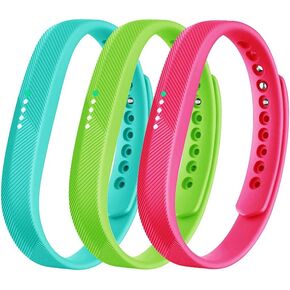 Ybludiy 3 Pack Compatible with Fitbit Flex 2 Band,Fitbit Flex 2 Replacement Bands,Soft Silicone Accessory Wristband Strap for Fitbit Flex 2 Bands in Kuwait