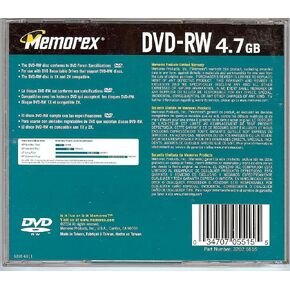 ميموريكس DVD-RW 4.7 جيجا بيانات 1X - 2X أو 120 دقيقة فيديو in Kuwait