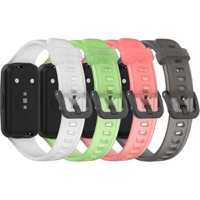 BabyValley Watch Bands intended for FITVII Slim Fitness Tracker, Colorful Transparent Replacement Wristband Adjustable Accessory Bands Strap for FITVII Slim Fitness Tracker Women Kids