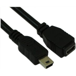 MyCableMart 6inch USB 2.0 Certified 480Mbps Mini-B/5-Pin Male/Female Extension Cable in Kuwait