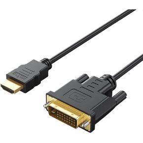UV-CABLE HDMI to DVI Cable 6.6 ft, Bidirectional DVI-D to HDMI Male to Male High Speed Adapter Cable Support 1080P Full HD