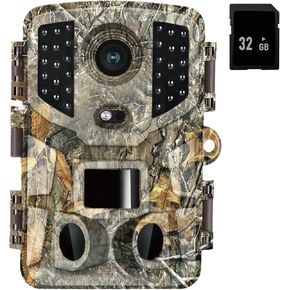 كاميرا LANCERGEAR Trail 1080P 24MP IP66 مقاومة للماء مع رؤية ليلية واضحة 100 قدم حركة نشطة 0.1 ثانية وقت إطلاق مستمر للرماية LCD مع كاميرا لعبة صيد متوهجة in Kuwait