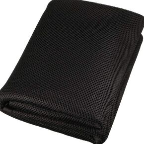 Longdex Speaker Grille Cloth 140x91.4cm/55x36inch Stereo Grille Fabric Dustproof Protective Cover for Car Audio,Stage Speakers and KTV Boxes Speaker Mesh Cloth Black
