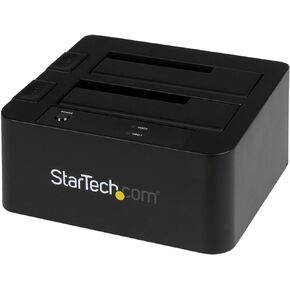 StarTech.com Dual-Bay USB 3.0 / eSATA to SATA Hard Drive Docking Station, External 2.5/3.5" SATA I/II/III, SSD/HDD Docking Station, Hot-Swap Hard Drive Bays, Top-Loading (SDOCK2U33EB),Black in Saudi Arabia