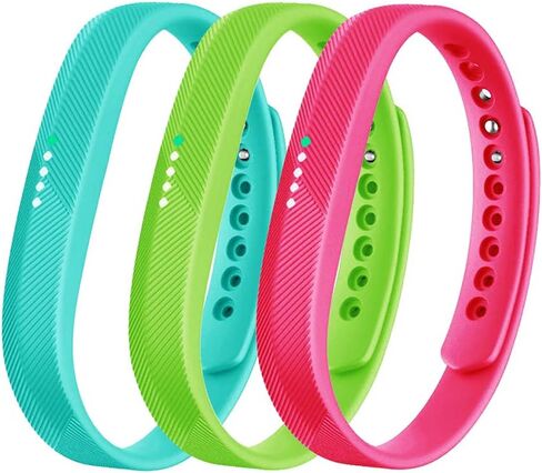 Ybludiy 3 Pack Compatible with Fitbit Flex 2 Band,Fitbit Flex 2 Replacement Bands,Soft Silicone Accessory Wristband Strap for Fitbit Flex 2 Bands in Kuwait