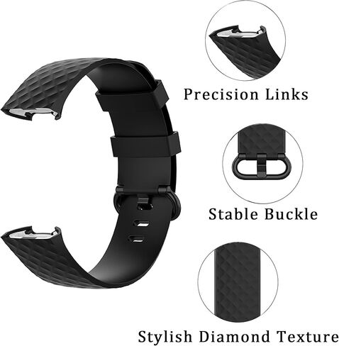 Kyweel 3 Packs Silicone Tape Fitbit Charge 4/Fitbit Charge 3/Charge 3 SE Replacement Wrist Strap For Men And Women Small Large in Kuwait