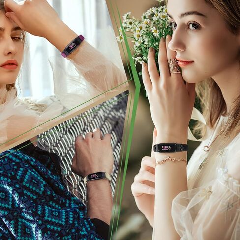 Enkic Elastic Nylon Bands Only Compatible with Fitbit Luxe Bands for Women Men, Breathable Adjustable Sport Loop Wristband Replacement Woven Soft Stretchy Straps for Fitbit Luxe - 5Pack in Kuwait