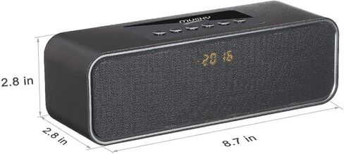 Portable Bluetooth Stereo Speaker, 10W Acoustic Drivers, Dual Subwoofer, FM Radio & Handsfree Speakerphone, Micro SD Card & USB & AUX Slots for Smart Phone, MP3, MP4, iPad, Tablet & More in Saudi Arabia