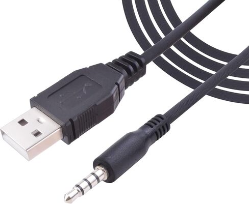 كابل شحن يو إس بي إلى 3.5 مم جاك أوكس، نوع A إلى 3.5 مم ذكر كابل شحن متوافق مع الكمبيوتر المحمول ومكبر الصوت والسيارة ومشغلات MP3 MP4 وسماعات الرأس وأي أجهزة أخرى مع منفذ 3.5 مم in Kuwait