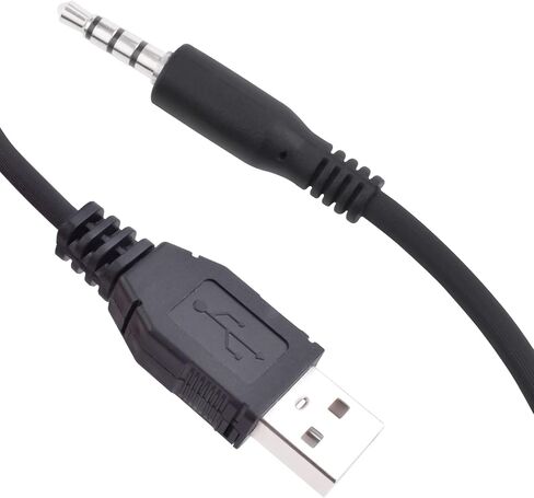 كابل شحن يو إس بي إلى 3.5 مم جاك أوكس، نوع A إلى 3.5 مم ذكر كابل شحن متوافق مع الكمبيوتر المحمول ومكبر الصوت والسيارة ومشغلات MP3 MP4 وسماعات الرأس وأي أجهزة أخرى مع منفذ 3.5 مم in Kuwait