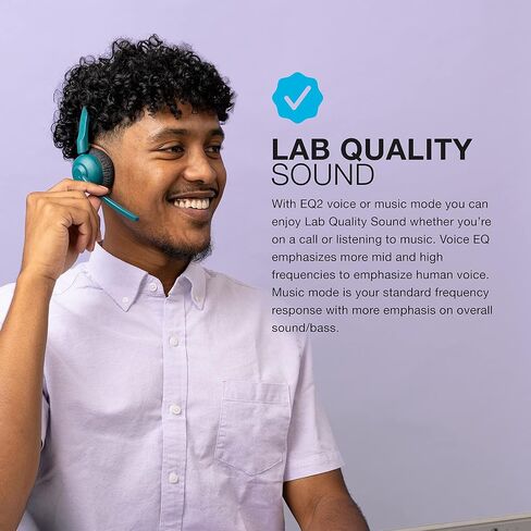 JLab Go Work Pop, On-Ear Wireless Headset, Bluetooth Multipoint, Noise Canceling Boom Mic, Lilac in Kuwait