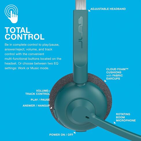 JLab Go Work Pop, On-Ear Wireless Headset, Bluetooth Multipoint, Noise Canceling Boom Mic, Lilac in Kuwait