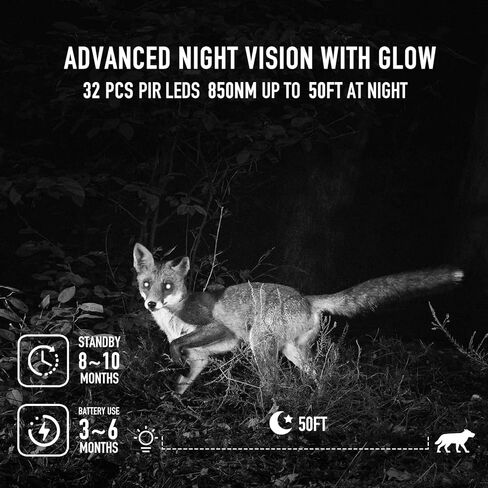 كاميرا LANCERGEAR Trail 1080P 24MP IP66 مقاومة للماء مع رؤية ليلية واضحة 100 قدم حركة نشطة 0.1 ثانية وقت إطلاق مستمر للرماية LCD مع كاميرا لعبة صيد متوهجة in Kuwait
