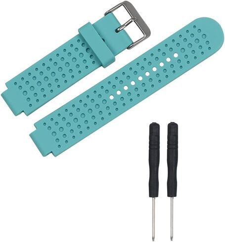 Replacement Band Compatible with Garmin Forerunner 25 Smartwatch, Black Silicone Sport Waterproof Wristband (Mans Strap) in Saudi Arabia