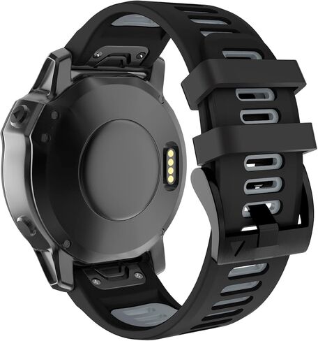 OVERSTEP Compatible with Fenix 6X Watch Band 26mm QuickFit Silicone Strap for Garmin Fenix 7X/Fenix 6X Pro/Fenix 5X/Fenix 5X Plus/Descent Mk2, Mk2i Smartwatch(Army Green-Black) in Kuwait