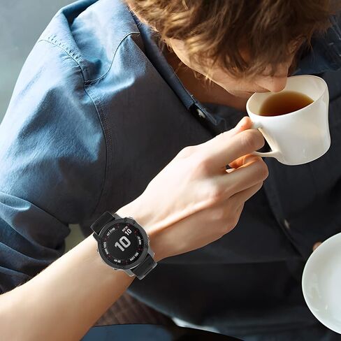 OVERSTEP Compatible with Fenix 6X Watch Band 26mm QuickFit Silicone Strap for Garmin Fenix 7X/Fenix 6X Pro/Fenix 5X/Fenix 5X Plus/Descent Mk2, Mk2i Smartwatch(Army Green-Black) in Kuwait