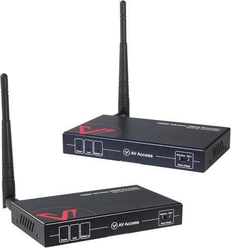 موسع HDMI لاسلكي مع دعم حلقة 1080P@60 هرتز حتى 200 متر/656 قدم، مجموعة جهاز إرسال واستقبال HDMI لاسلكي، اختيار تلقائي مثالي للقناة وخيار الوضع السلكي، جهاز تحكم عن بعد بالأشعة تحت الحمراء، زمن وصول أقل in Kuwait