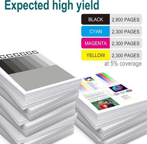 OFFICE-COLOR متوافق مع خرطوشة الحبر Canon 045 045H لسلسلة Canon Color ImageCLASS MF634Cdw MF632Cdw LBP612Cdw MF630C LBP610 (أسود، سماوي، أرجواني، أصفر) in Saudi Arabia