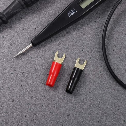 10 أزواج من CLISPEED 10 أزواج من محولات شوكة نحاسية مطلية بالذهب 8GA، موصلات، مقابس طرفية مجعدة لمكبر الصوت، قابس طرفي لكابل سلك السماعة (أحمر وأسود) in Saudi Arabia