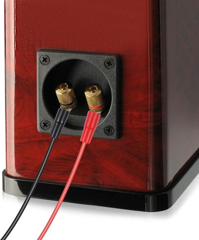 10 أزواج من CLISPEED 10 أزواج من محولات شوكة نحاسية مطلية بالذهب 8GA، موصلات، مقابس طرفية مجعدة لمكبر الصوت، قابس طرفي لكابل سلك السماعة (أحمر وأسود) in Saudi Arabia