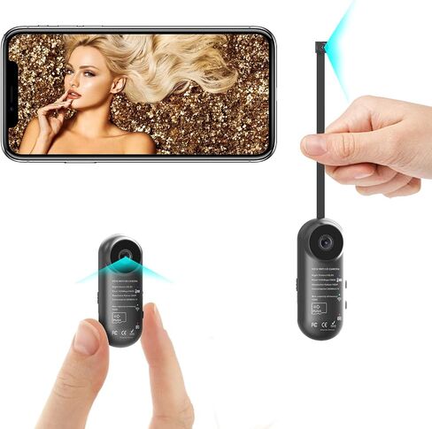 Hidden Spy Camera, 1080P WiFi Mini Camera Portable Wireless Security Cameras with 2 Lenses Motion Detection Night Vision Remote View for Home Surveillance Video Recorder Covert Nanny Cam(2021 Design) in Saudi Arabia