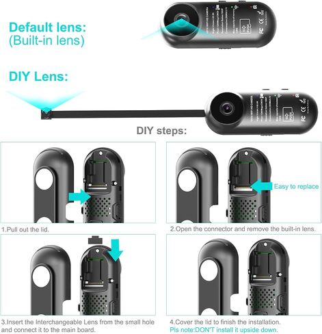 Hidden Spy Camera, 1080P WiFi Mini Camera Portable Wireless Security Cameras with 2 Lenses Motion Detection Night Vision Remote View for Home Surveillance Video Recorder Covert Nanny Cam(2021 Design) in Saudi Arabia