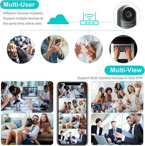 Hidden Spy Camera, 1080P WiFi Mini Camera Portable Wireless Security Cameras with 2 Lenses Motion Detection Night Vision Remote View for Home Surveillance Video Recorder Covert Nanny Cam(2021 Design) in Saudi Arabia