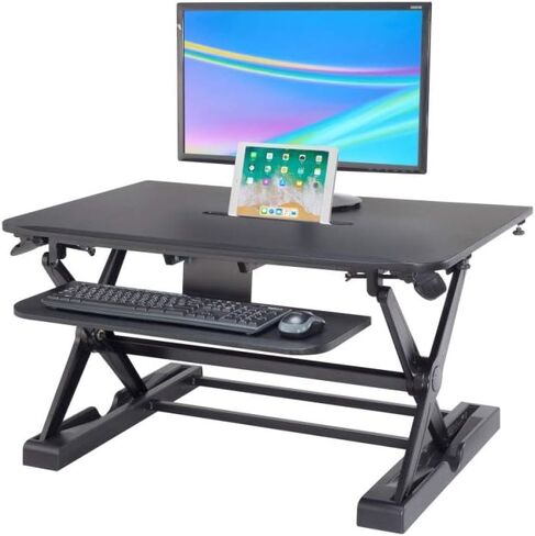Cotytech Sit-Stand Desk Converter - Dynamically Height Adjustable Black in Kuwait