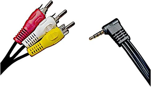 12vMax Electronics 3.5mm to 3 RCA AV Cord Video Cable Output 1/8" TRRS to 3 RCA Male Plug AUX Cable Cord in Kuwait